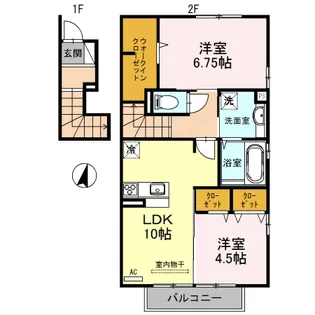 ハイム新町西【2階】の間取り