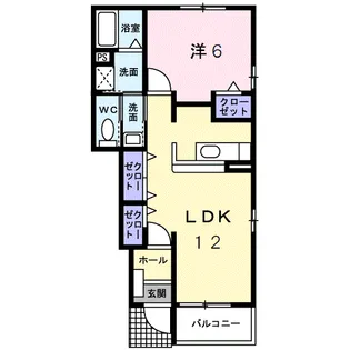 あゆみ壱番館【1階】の間取り