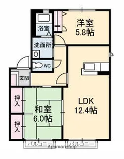 フローラルⅡ【2階】の間取り