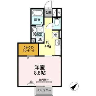 シャイン リーフ 山口 A棟【1階】の間取り