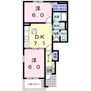 E’S GARDEN A【1階】の間取り
