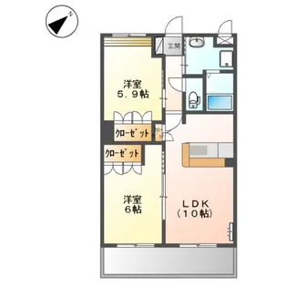 コーポ プロキオン【2階】の間取り