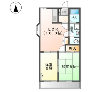 グランビュー平田【1階】の間取り