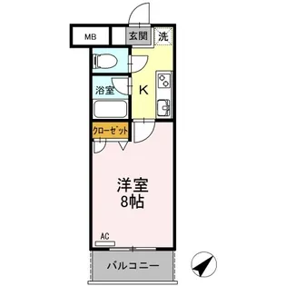 メゾン木の花【1階】の間取り