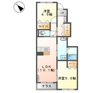 レ・フルール【1階】の間取り