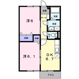 HONEYHOME B【1階】の間取り