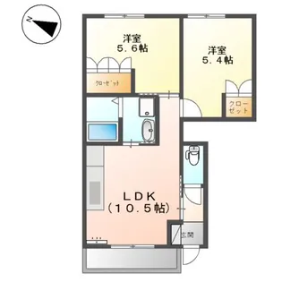 サンシャイン森ノ木【1階】の間取り