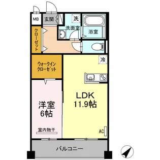 アイコート中東【4階】の間取り