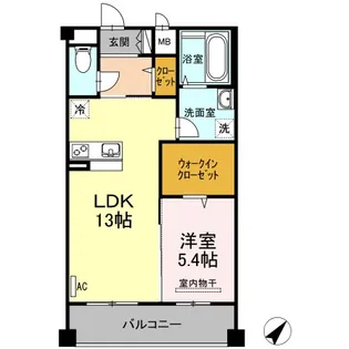 アイコート中東【2階】の間取り