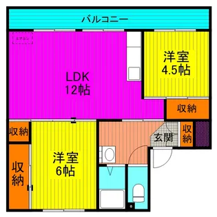 ヴィラナリー菅内Ⅱ【3階】の間取り