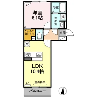 クローリスA【3階】の間取り