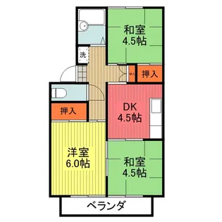 プレジールみよし【203号室】の間取り