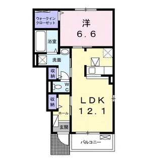 ラウレアC【1階】の間取り