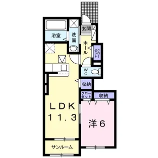 フェリーチェ B【1階】の間取り