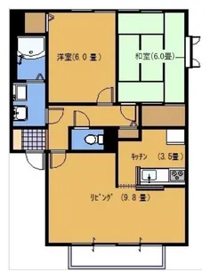 グランバンブー S【202号室号室】の間取り