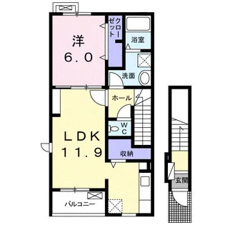 サンレジデンス Ⅱ【2階】の間取り