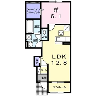 ララ フェリーチェ【1階】の間取り