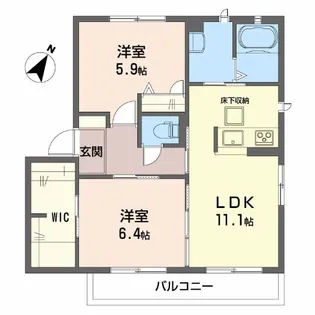 アド・グランデ Ⅱ棟【1階】の間取り