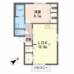 アンジュウ デヤ B棟【2階】の間取り