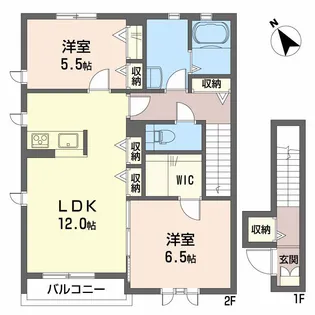 シャーメゾン・トパーズ N【2階】の間取り
