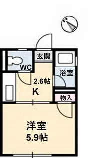 タウニーマタノ A棟【1階】の間取り