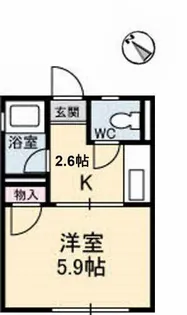 タウニーマタノ A棟【2階】の間取り