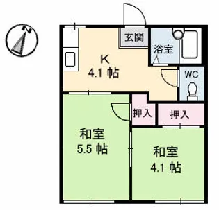 テクノハイツ91【1階】の間取り