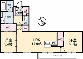 シャーメゾン旭通り【2階】の間取り