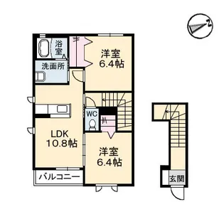 スプリングス【2階】の間取り