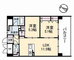 フォルト・マーレ【3階】の間取り