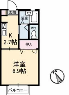 メゾンアルデバラン【2階】の間取り