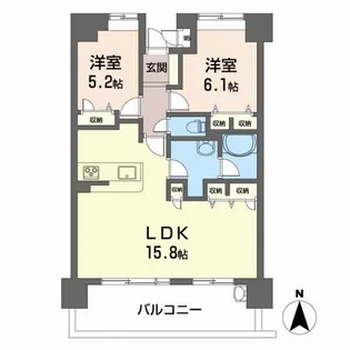 エバーライフ湯田【10階】の間取り