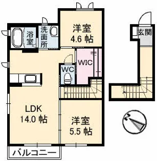 グリーンヴィレッジ D棟【2階】の間取り