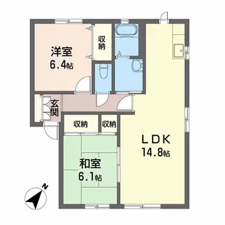 Y’Sアパートメント【1階】の間取り