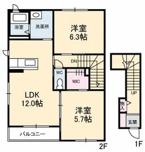 シャーメゾン・アーク【2階】の間取り