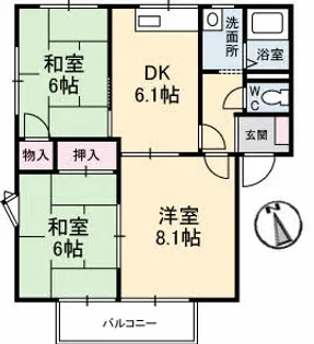 マナハイツ A棟【1階】の間取り