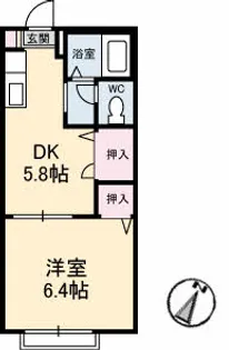 ビバマドレーゆき【2階】の間取り