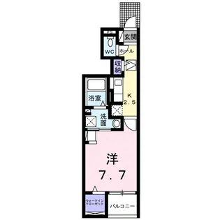 ラ・メールブルー【1階】の間取り