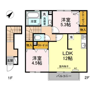 アイネヴェルトD棟【2階】の間取り