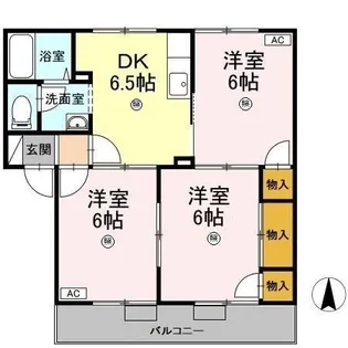 フレグランス下野 E棟【1階】の間取り