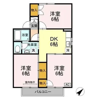 パークサイド吉敷 B棟【2階】の間取り