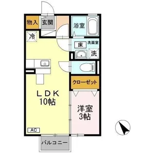 コンソラーレ矢原【2階】の間取り