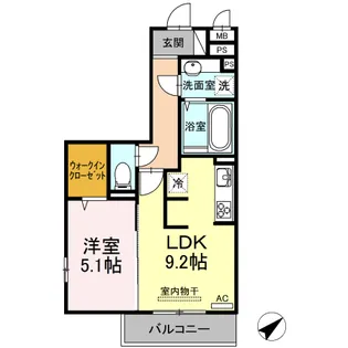 メゾン・ド・シミズ【3階】の間取り