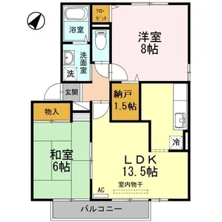 アメニティ殿山 A棟【2階】の間取り