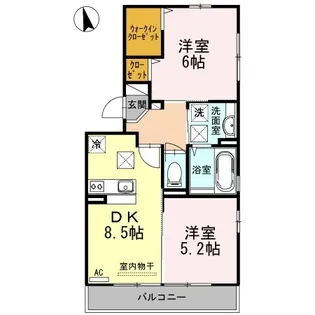 サンストロベリー B棟【1階】の間取り