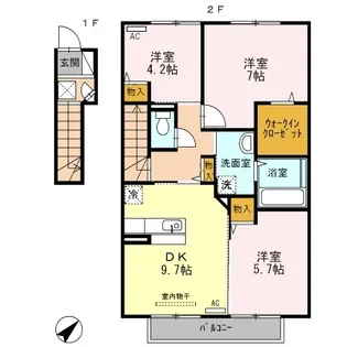 リアン【2階】の間取り