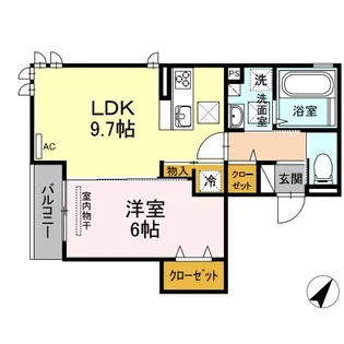 PRESTIGEA72 A棟【1階】の間取り