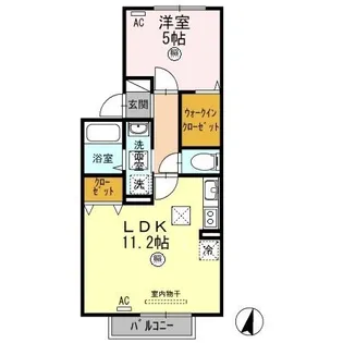 サンルーチェみほり【1階】の間取り