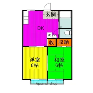 第8リトルハイツ【2階】の間取り