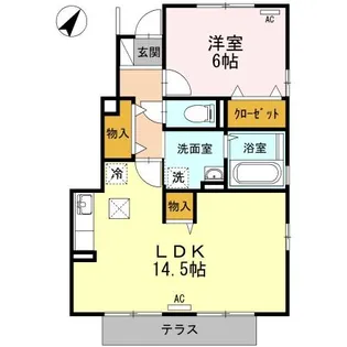 プロシードK B棟【1階】の間取り